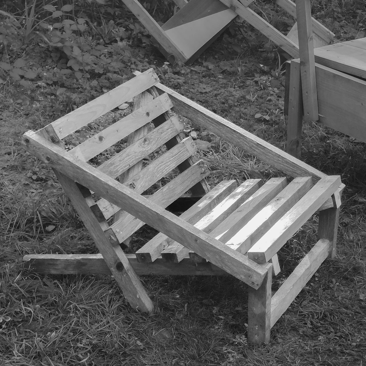 NEXCHAIR von Leo Beyer, M&ouml;beldesign aus recycelten Dachlatten
